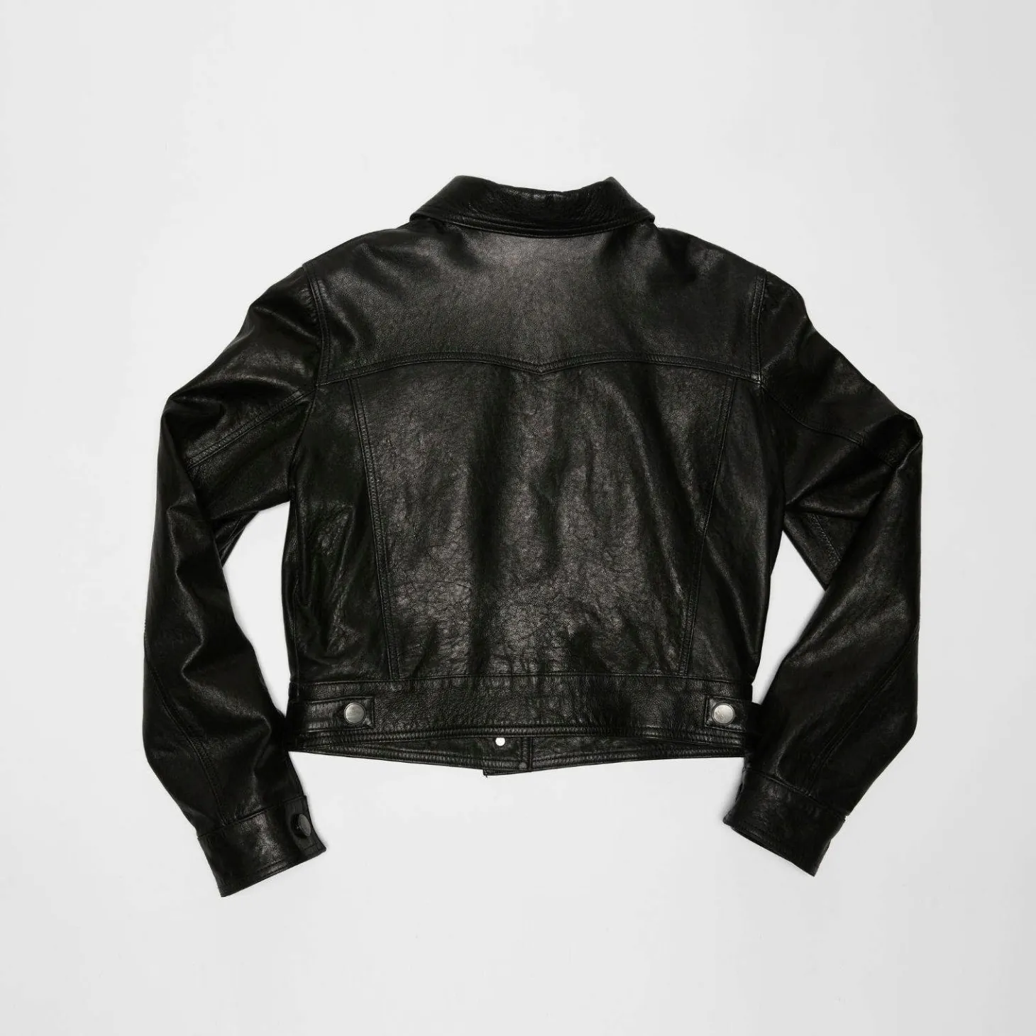 AS98 GIACCA AS98 E23-H02009 GIACCA IN PELLE NERO