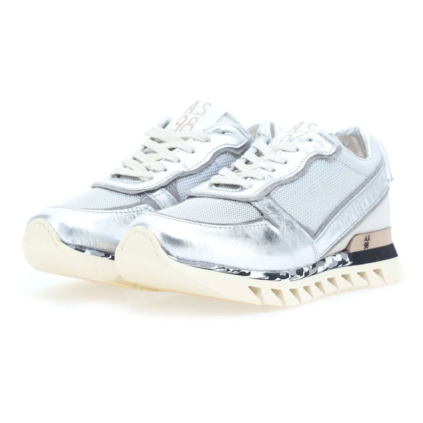 AS98 OBJETTINA E23-B08101 SNEAKERS COMBI 7 ARGENTO