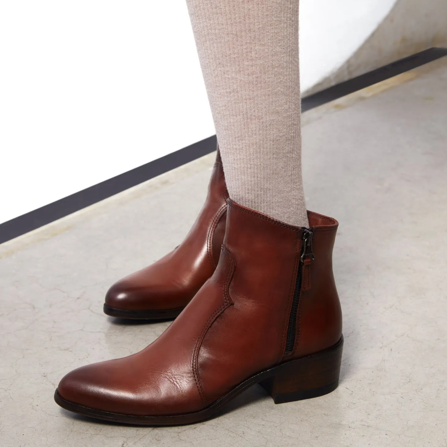 MJUS BADIA I24-L48201 STIVALETTI CUOIO